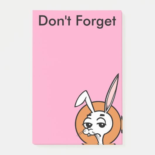 FUNNY CARTOON STYLE RABBIT POST-IT NOTEPAD POST-IT® NOTES (Voorkant)