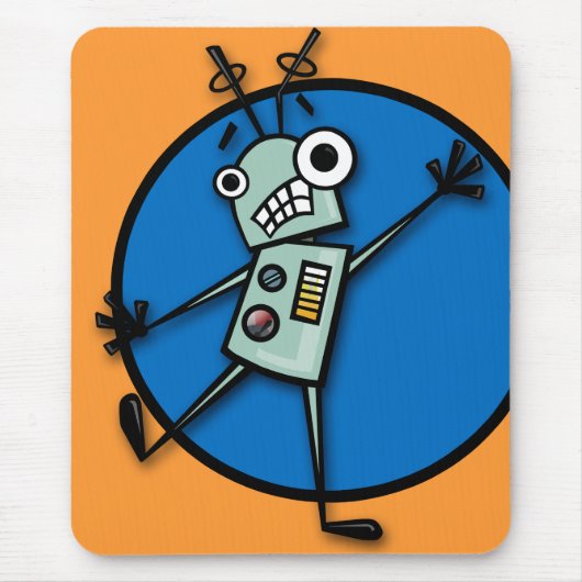 FUNNY CARTOON STYLE ROBOT MUISMAT (Voorkant)