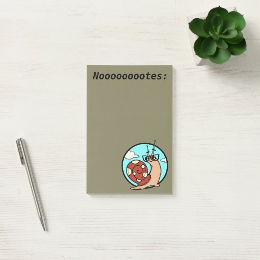 FUNNY CARTOON STYLE SNAIL GRAPHIC POST-IT NOTEPAD POST-IT® NOTES (Kantoor)
