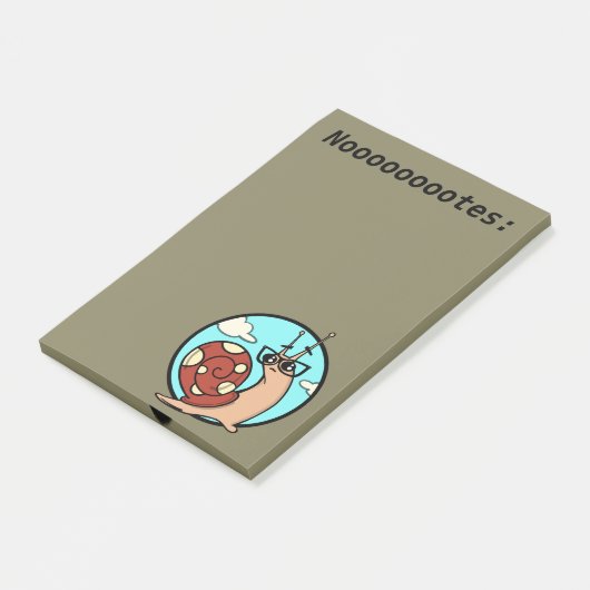 FUNNY CARTOON STYLE SNAIL GRAPHIC POST-IT NOTEPAD POST-IT® NOTES (Schuin)