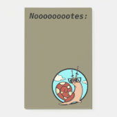 FUNNY CARTOON STYLE SNAIL GRAPHIC POST-IT NOTEPAD POST-IT® NOTES (Voorkant)