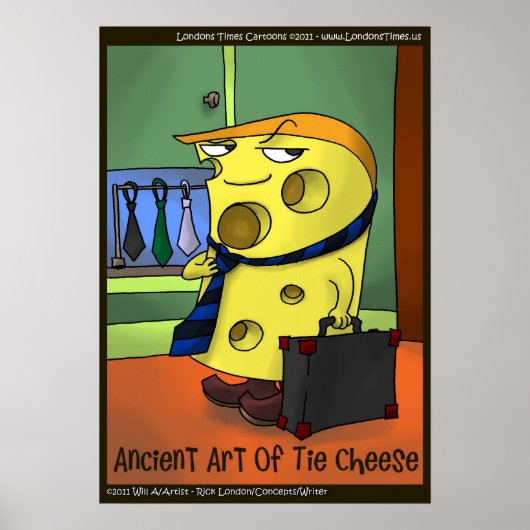 Funny Cartoon Tai Chi Poster van Rick London (Voorkant)