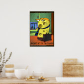 Funny Cartoon Tai Chi Poster van Rick London (Keuken)