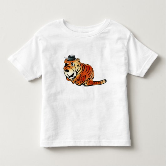 Funny Cartoon Tiger Infant Shirt - Unique Animal B (Voorkant)