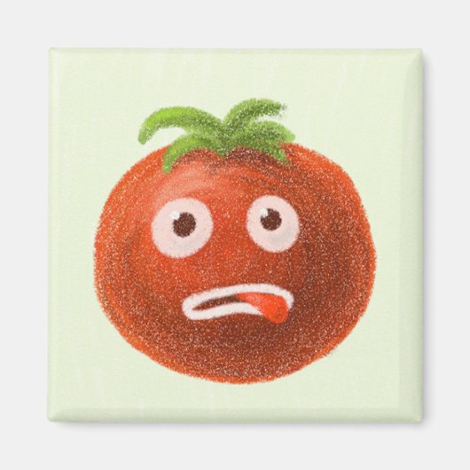Funny Cartoon Tomato Magneet (Voorkant)