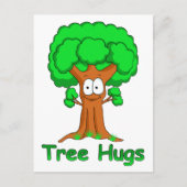 Funny Cartoon Tree Hugs Briefkaart (Voorkant)