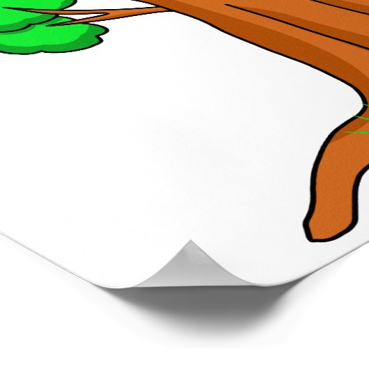 Funny Cartoon Tree Poster (Hoek)