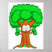 Funny Cartoon Tree Poster (Voorkant)