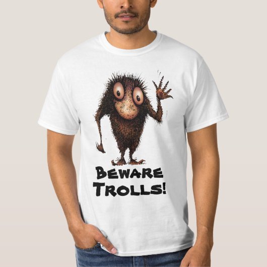 Funny Cartoon Troll T-shirt (Voorkant)