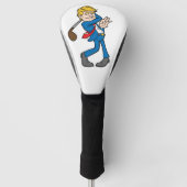 Funny Cartoon Trump Golfer Swing Golfheadcover (Voorkant)