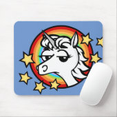 FUNNY CARTOON UNICORN MUISMAT (Met muis)