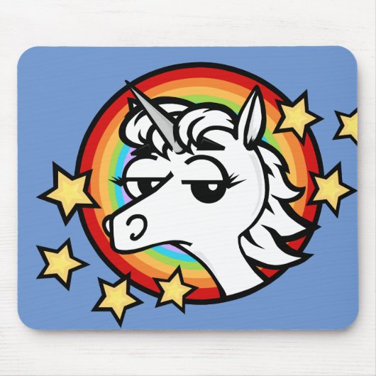 FUNNY CARTOON UNICORN MUISMAT (Voorkant)
