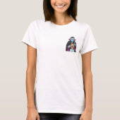 Funny Cartoon Vampire Dentist Examining Terrified T-shirt (Voorkant)