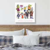 Funny Cartoon Vampires Canvas Afdruk (Insitu (Slaapkamer))