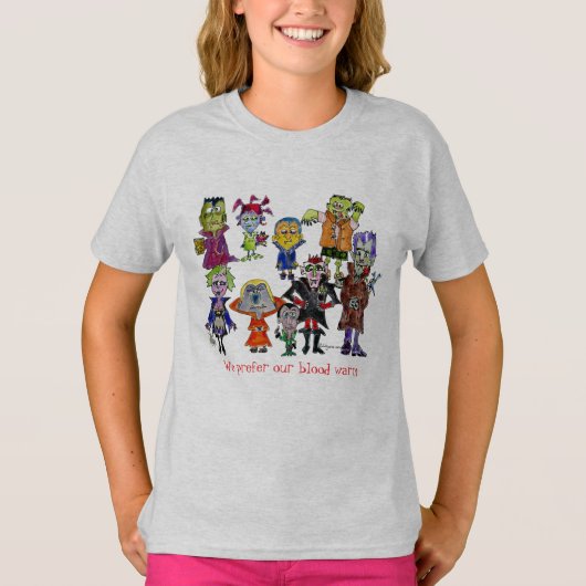 Funny Cartoon Vampires T-Shirt (Voorkant)