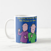 Funny Cartoon van de Mannen van Gay in Bed Koffiemok (Links)