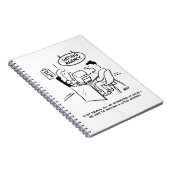 Funny Cartoon van Man bij een Dating Agency Notitieboek (Rechterzijde)