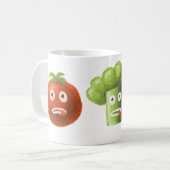 Funny Cartoon Vegetables Koffiemok (Voorkant links)