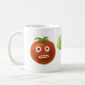 Funny Cartoon Vegetables Koffiemok (Links)