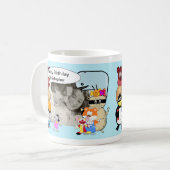 Funny cartoon voeg je foto toe koffiemok (Voorkant links)