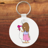 Funny Cartoon voor slaapkoppen Sleutelhanger (Voorkant)