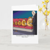 Funny Cartoon Wenskaart- Nesting poppen Scam Kaart (Gele Bloem)