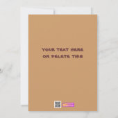 Funny Cartoon Woodturner op Ontworpen eiland Bedankkaart (Achterkant)