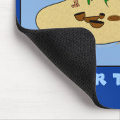 Funny Cartoon Woodturner op Ontworpen eiland Muismat (Hoek)