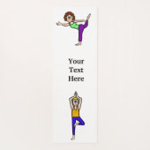 Funny Cartoon Yoga People Yoga Mat (Achterkant)