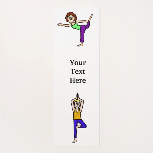Funny Cartoon Yoga People Yoga Mat (Achterkant)