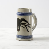 Funny Cartoon Zwart Spider Halloween Zwart Weduwe Bierpul (Voorkant rechts)