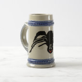 Funny Cartoon Zwart Spider Halloween Zwart Weduwe Bierpul (Voorkant links)