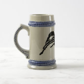 Funny Cartoon Zwart Spider Halloween Zwart Weduwe Bierpul (Links)