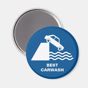 Funny Carwash Sign Magneet