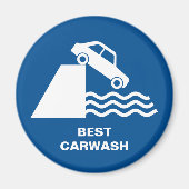Funny Carwash Sign Magneet (Voorkant)