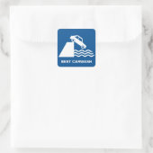 Funny Carwash Sign Vierkante Sticker (Tas)