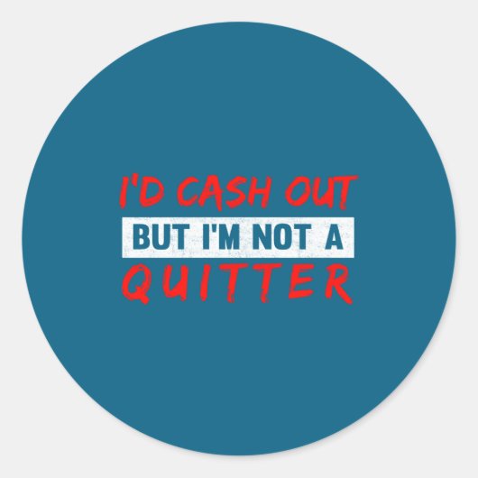 Funny Casino Gambling Lover Gambler  Ronde Sticker (Voorkant)