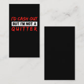 Funny Casino Gambling Lover Gambler Visitekaartje (Voorkant / Achterkant)