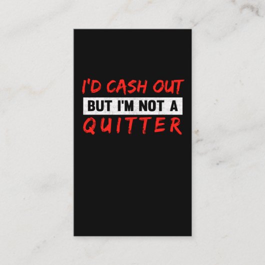 Funny Casino Gambling Lover Gambler Visitekaartje (Voorkant)