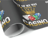 Funny Casino Gambling Poker Jackpot Lover Cadeaupapier (Rol Hoek)