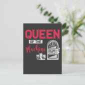 Funny Casino Gambling Queen Slot Machine Quote Briefkaart (Staand voorkant)