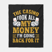 Funny Casino gokgeld Fleece Deken (Voorkant)