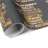 Funny Casino lover Gambling Slot Machine Quote Cadeaupapier (Rol Hoek)