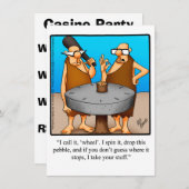 Funny Casino Night Party uitnodigingen (Voorkant / Achterkant)