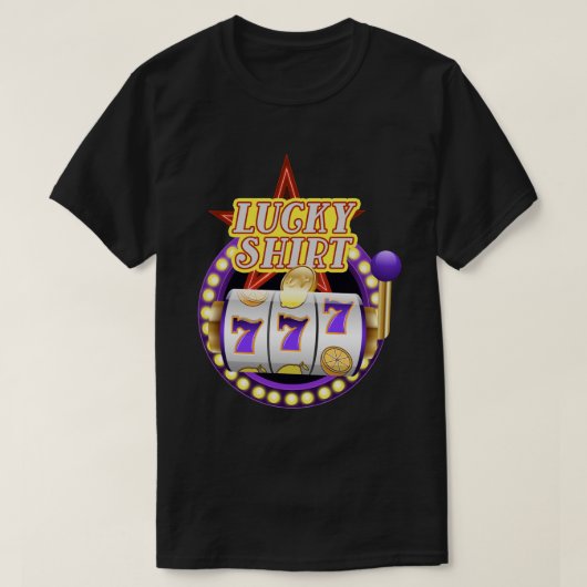 Funny Casino Slot Machine Jackpot Lucky T-shirt (Design voorkant)