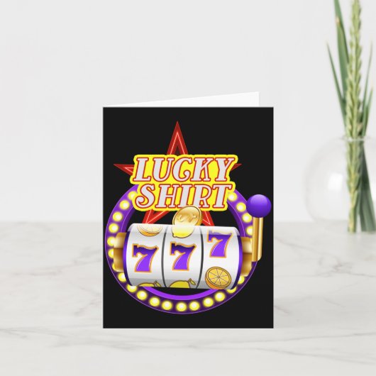 Funny Casino Slot Machine Jackt Lucky  Kaart (Voorkant)