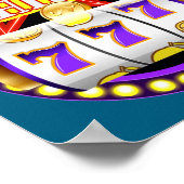 Funny Casino Slot Machine Jackt Lucky  Poster (Hoek)