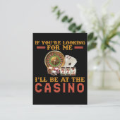 Funny Casino verslaafde gokHumor Briefkaart (Staand voorkant)