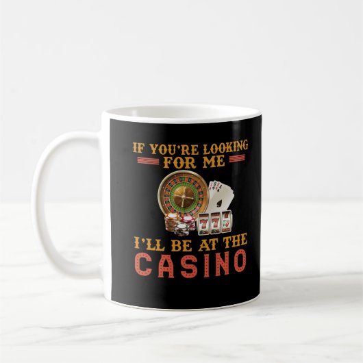 Funny Casino verslaafde gokHumor Koffiemok (Links)