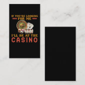 Funny Casino verslaafde gokHumor Visitekaartje (Voorkant / Achterkant)